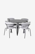 Venture HomeSpisebordssett Plaza med 4 stoler ArrowSvartSpisegrupperFr...