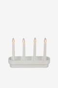 KonstsmideLysestake tre/plast 4 LED 23cmHvitAdventsstakerFra Homeroom