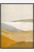 MalerifabrikkenDesign Painting / Yellow Field / 90x120 Cm / Svart ramm...