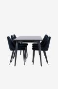 Venture HomeEllis spisebord med Night-spisestolSvartSpisegrupperFra Ho...
