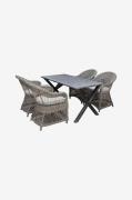 LifestyleGardenBord 150 cm og 4 stk Marbella-stolerGråSpisegrupperFra ...