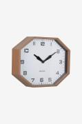 KarlssonVeggklokke Modern Factory OctagonBrunVeggklokker & bordklokker...