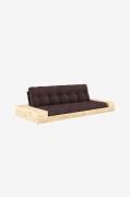 KarupBase Sovesofa m. 2 sidebokser Tre-seterBrunSovesofaerFra Homeroom
