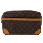 Pre-owned Brunt lerret Louis Vuitton Compiègne