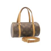 Pre-owned Brunt lerret Louis Vuitton Papillon