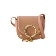 Skinn Crossbody Veske - Kaffe Rosa