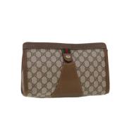 Pre-owned Beige lerret Gucci Clutch