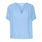 Popsypw Bl Bluse i Dusk Blue