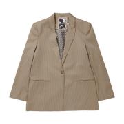 Lussima Blazer med Pinstripe Print