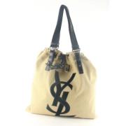 Pre-owned Brunt skinn Yves Saint Laurent skulderveske