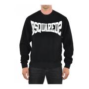 Svart Bomull Logo Sweatshirt Mod. S71Gu0379 S25427 900