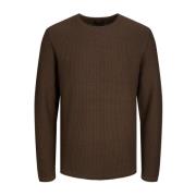 Brun Jack Jones Jprblucarlos Knit Creweckoos Genser