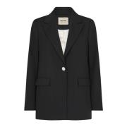 Avslappet Passform Svart Blazer