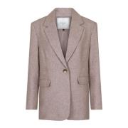 Oversized Sand Melange Blazer