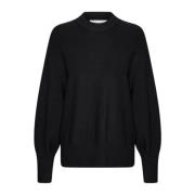 Sort Rudiiw Crew Neck Strikk - Koselig og Stilig