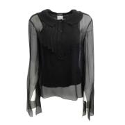 Pre-owned Svart silke Chanel Top