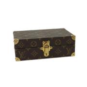 Pre-owned Brunt lerret Louis Vuitton-saken