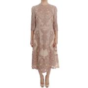 Silke Lace Ricamo Shift Kjole