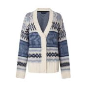 Skandinavisk inspirert jacquardstrikket cardigan