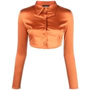 Stilig Oransje Cropped Top