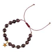 Stone Bead Bracelet 8 MM Maroon