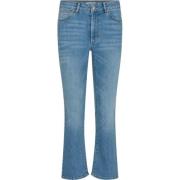 Lyseblå Johanna Earthx Swan Jeans Wash Capri Blue Bukse