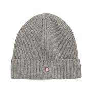 Grå Shield Ull Beanie Lue