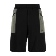 To-farget elastiske track shorts