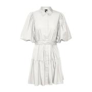 Hvit Vero Moda Vmcharlotte 2/4 Shirt Dress Wvn Ce Lcs Kjoler