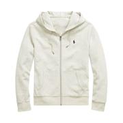 Grå Double-Knit Full-Zip Hoodie College Genser