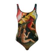 Grafisk Print Jersey Bodysuit