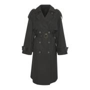 Klassisk Dobbeltspent Trenchcoat med Belte