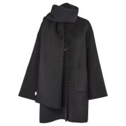 Sandy Wool Coat med Skjerf