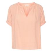 Casual kortermet bluse for moderne kvinner