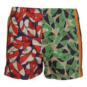 Blomstermønstret Strandshorts for Menn