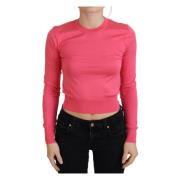 Rosa Silke Cropped Crewneck Genser