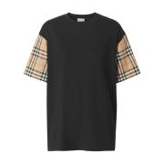 Vintage Check-erme T-skjorte