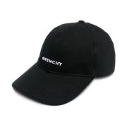 Svart Brodert-Logo Baseballcaps