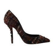 Multifarget Tweed Stiletto Pumps