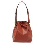 Pre-owned Brunt lerret Louis Vuitton Petit Noe