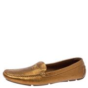 Pre-owned Gull Leather Prada Flat Sko