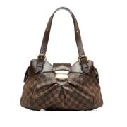 Pre-owned Brunt lerret Louis Vuitton Sistina