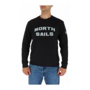 Sort langermet sweatshirt