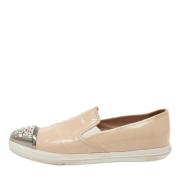 Pre-owned Beige skinn Miu Miu joggesko