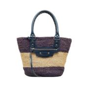 Pre-owned Lilla Raffia Balenciaga veske