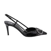 Slingback med paljetter