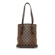 Pre-owned Brunt skinn Louis Vuitton botteveske