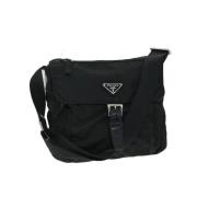 Pre-owned Svart nylon Prada skulderveske