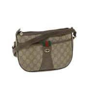 Pre-owned Beige Canvas Gucci skulderveske