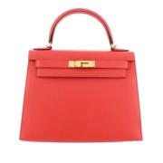 Pre-owned Rosa skinn Hermes Kelly